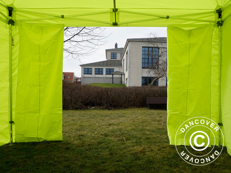 Quick-up telt FleXtents PRO 4x4m Neongul/grønn, inkl. 4 sider