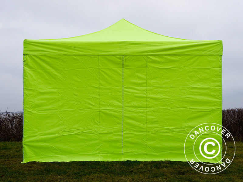 Quick-up telt FleXtents Xtreme 50 4x4m Neongul/grønn, inkl. 4 sider