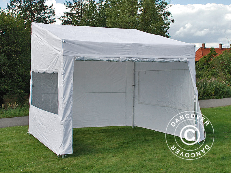 Quick-up telt FleXtents PRO Trapezo 2x3m Hvit, inkl. 4 sider