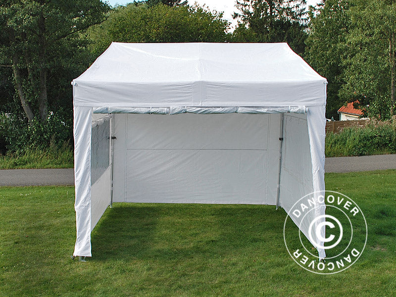 Quick-up telt FleXtents PRO Trapezo 2x3m Hvit, inkl. 4 sider