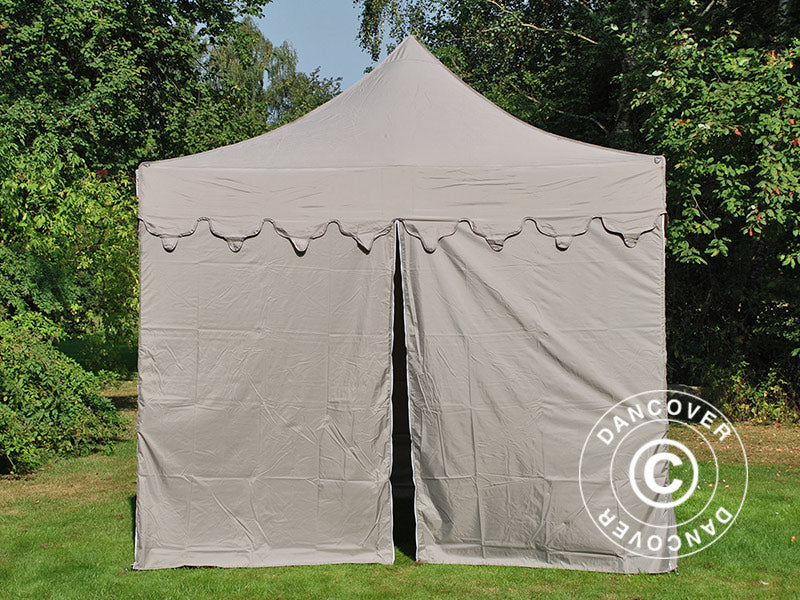 Quick-up telt FleXtents PRO "Morocco" 3x3m Latte, inkl. 4 sider