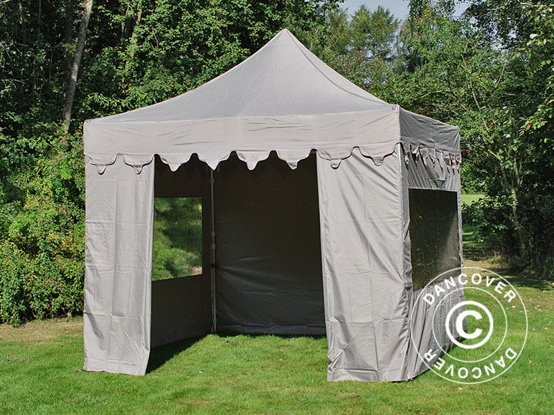Quick-up telt FleXtents PRO "Morocco" 3x3m Latte, inkl. 4 sider