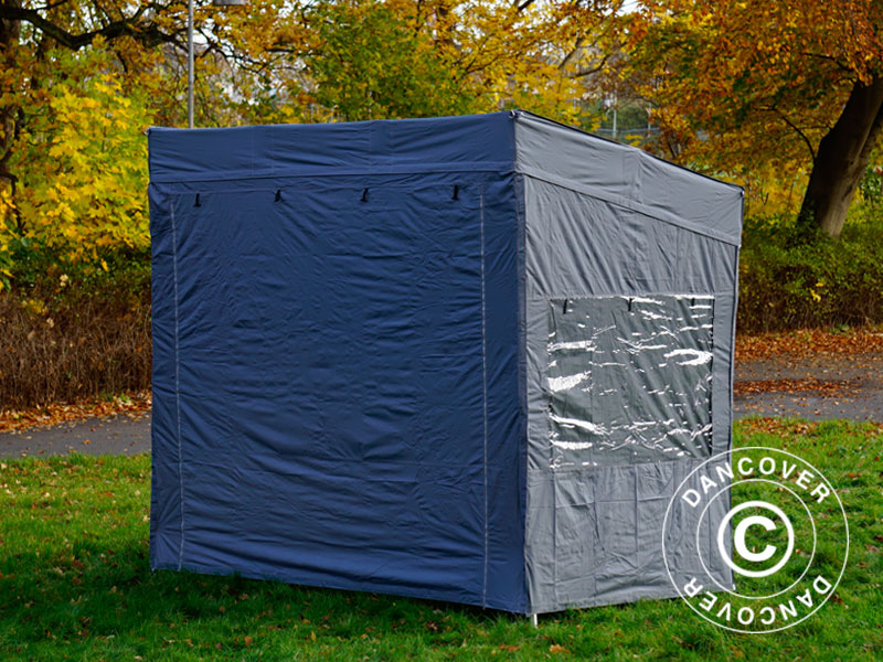 Quick-up telt FleXtents PRO Trapezo 3x3m Grå, inkl. 4 sider