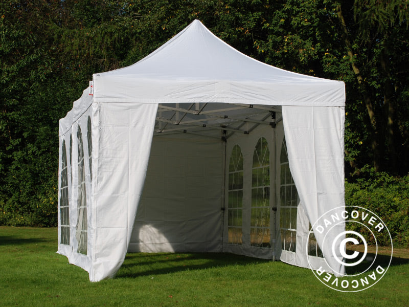 Quick-up telt FleXtents PRO Vintage Style 3x6m Hvit, inkl. 6 sider