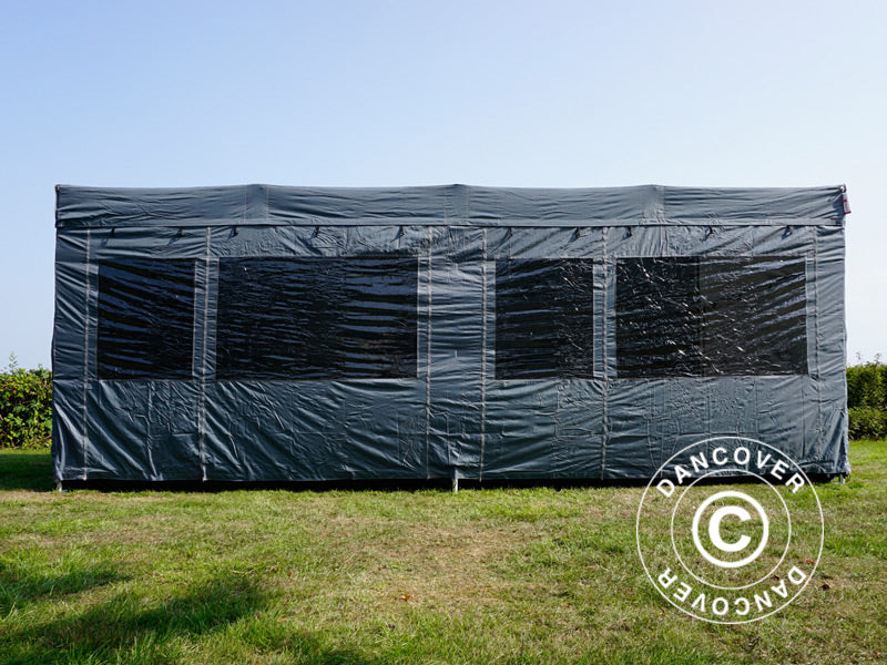 Quick-up telt FleXtents PRO Trapezo 3x6m Grå, inkl. 4 sider