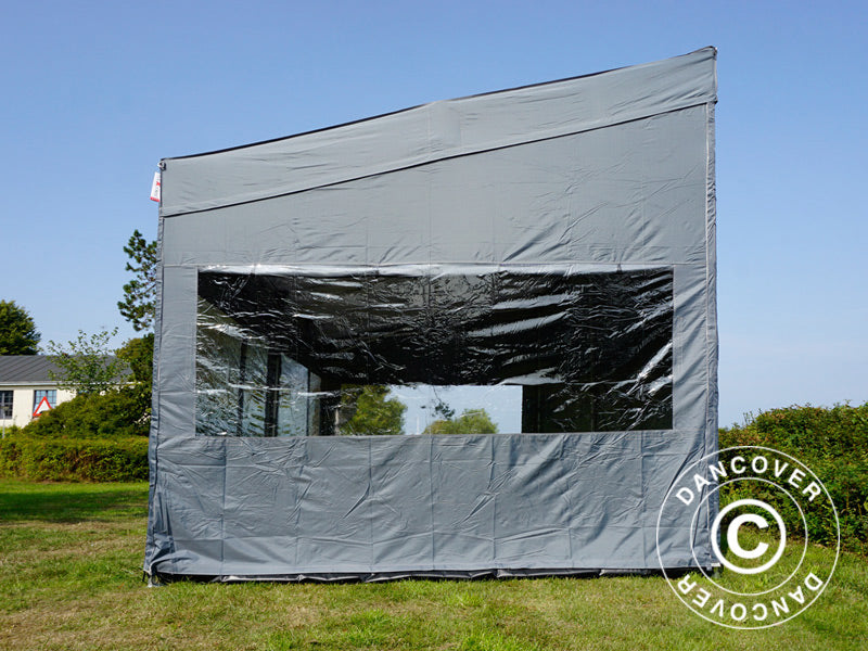 Quick-up telt FleXtents PRO Trapezo 3x6m Grå, inkl. 4 sider