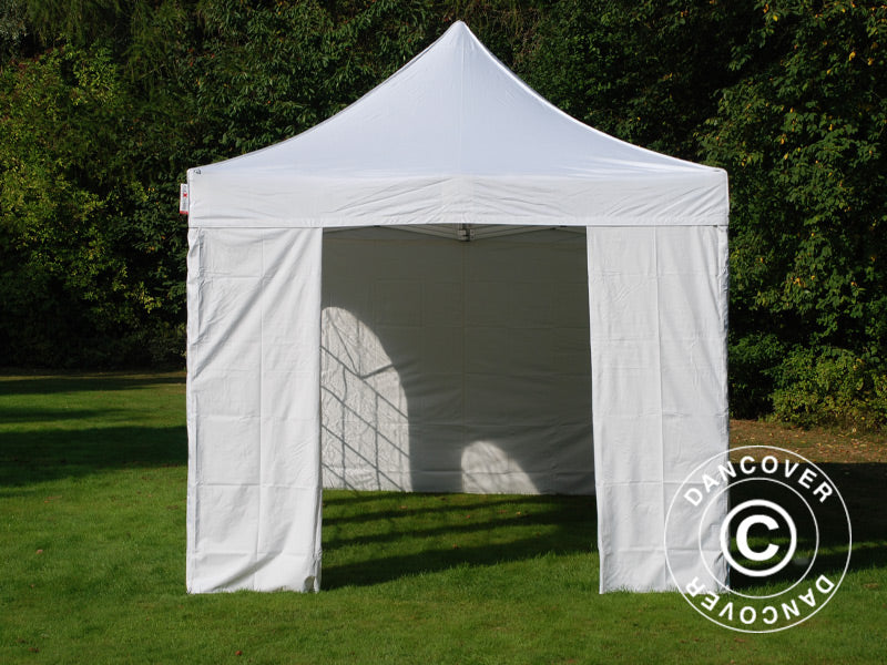 Quick-up telt FleXtents Basic v.3, 3x6m Hvit, inkl. 4 sider