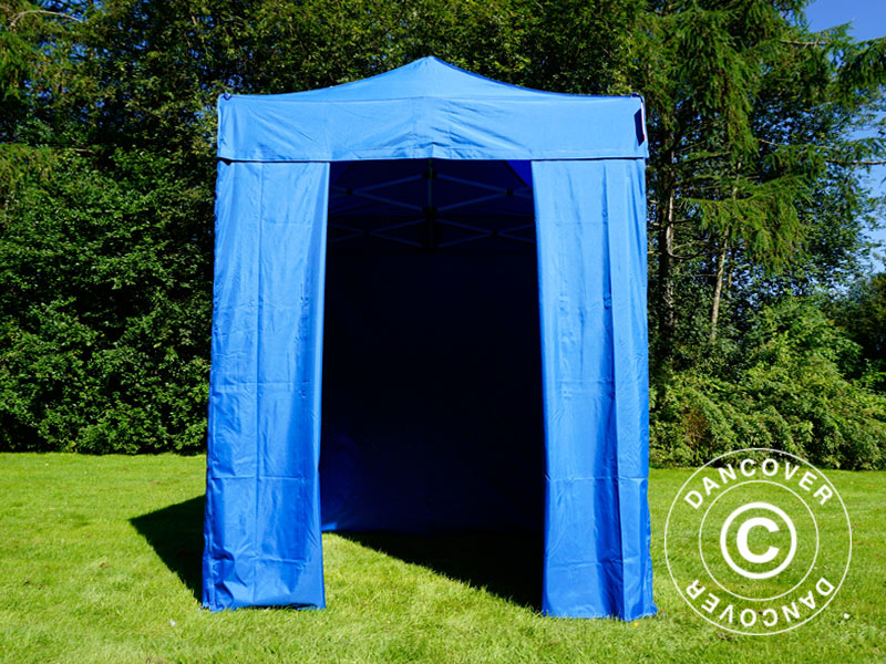 Quick-up telt FleXtents Basic v.2, 2x2m Blå, inkl. 4 sider