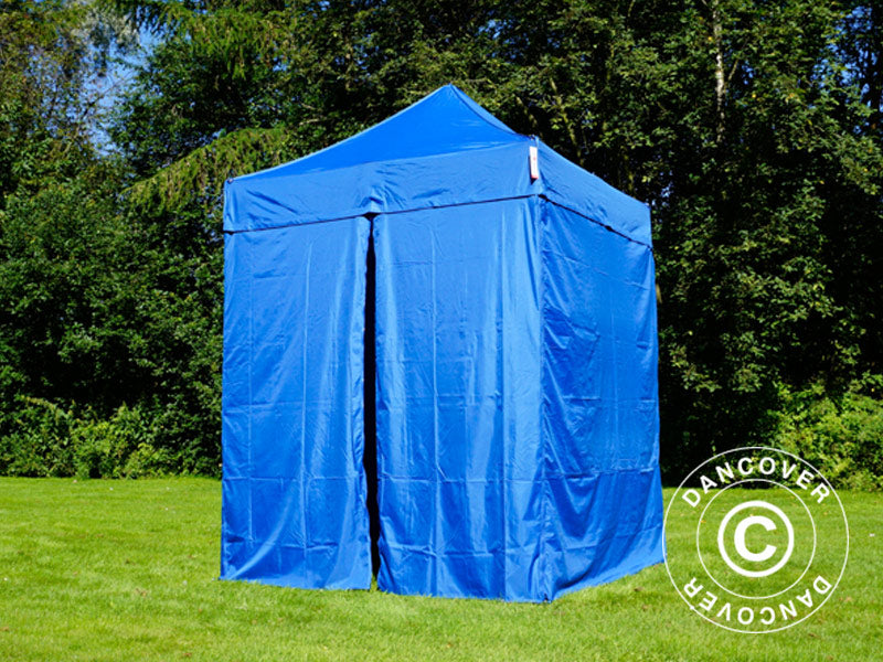 Quick-up telt FleXtents Basic v.2, 2x2m Blå, inkl. 4 sider