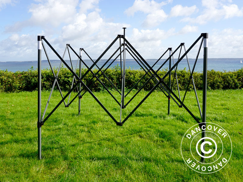 Quick-up telt FleXtents PRO Steel "Peaked" 3x3m Hvit, inkl. 4 sider