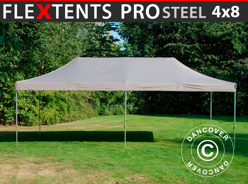 Quick-up telt FleXtents PRO Steel 4x8m Latte