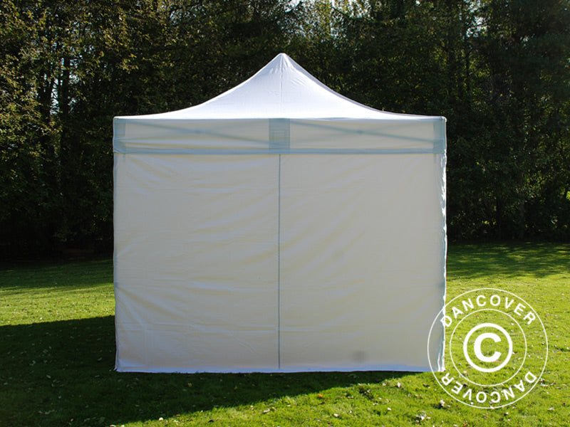 Quick-up telt FleXtents Basic v.3, 4x4m Hvit, inkl. 4 sider