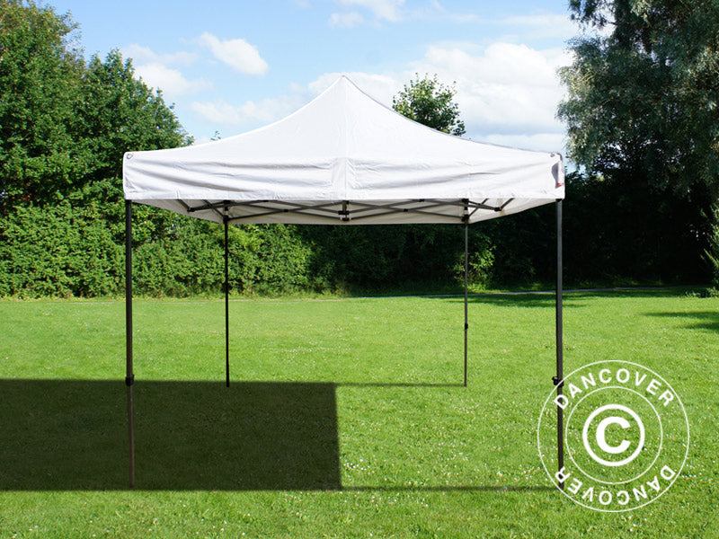 Quick-up telt FleXtents Basic v.3, 4x4m Hvit, inkl. 4 sider
