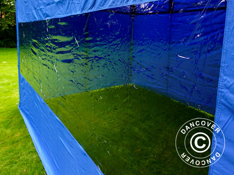 Quick-up telt FleXtents PRO Steel 3x4,5m, Bl&aring;, inkl. 4 sider