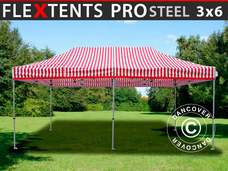 Quick-up telt FleXtents PRO Steel 3x6m Stripet