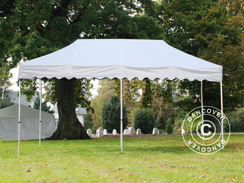 Quick-up telt FleXtents PRO Steel "Wave" 3x6m Hvit, inkl. 6 sider