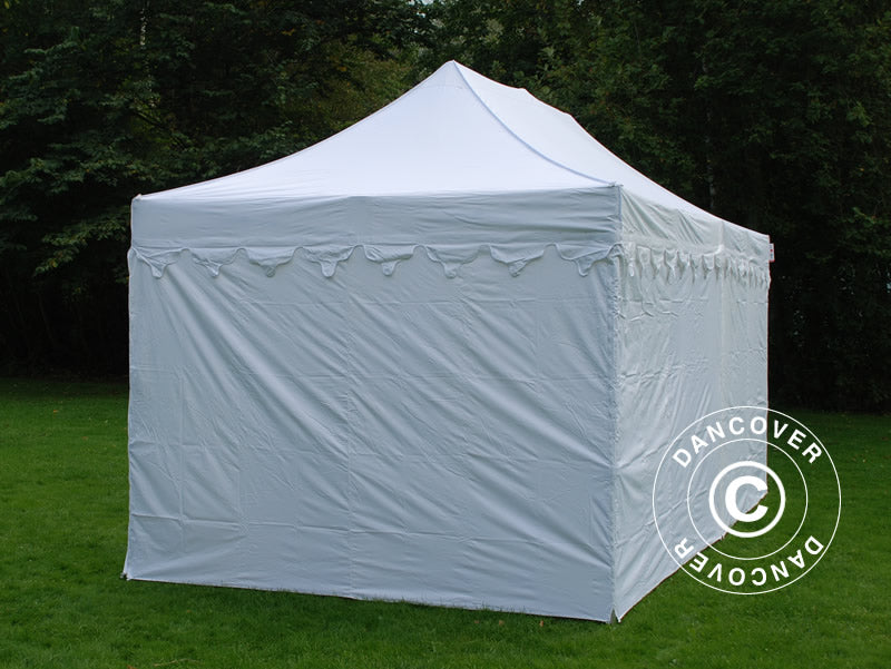 Quick-up telt FleXtents PRO Steel "Morocco" 3x6m Hvit, inkl. 6 sider
