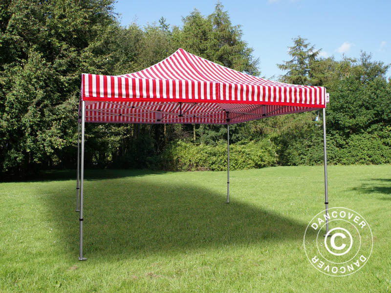 Quick-up telt FleXtents PRO Steel 4x4m Stripet