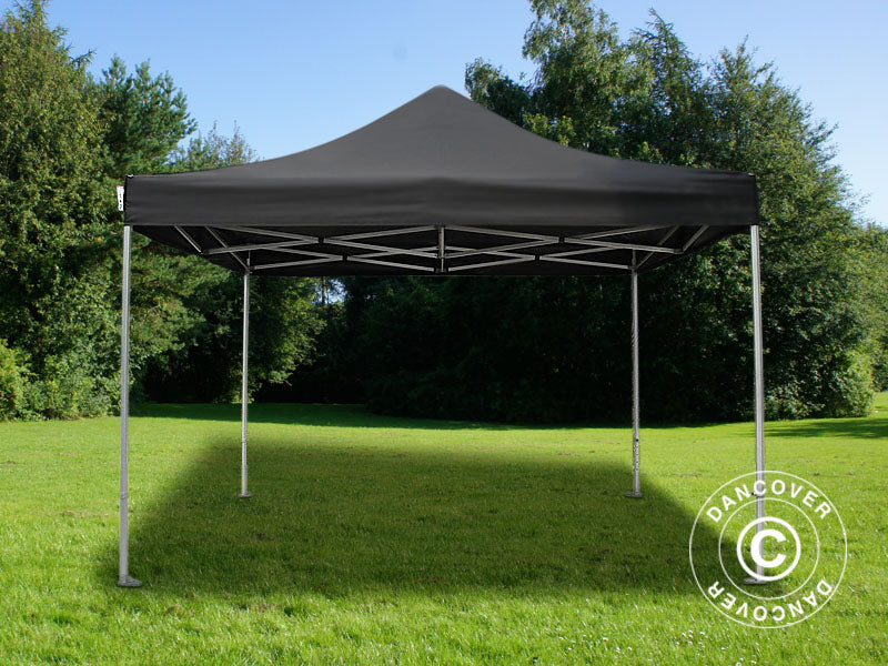 Quick-up telt FleXtents PRO Steel 4x4m Svart, Flammehemmende