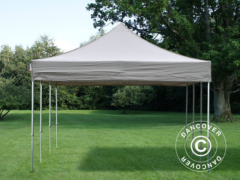 Quick-up telt FleXtents PRO Steel 4x6m Latte, inkl. 8 sider