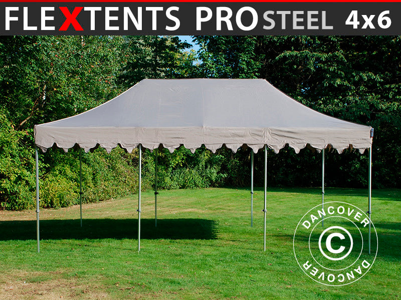 Quick-up telt FleXtents PRO Steel "Morocco" 4x6m Latte