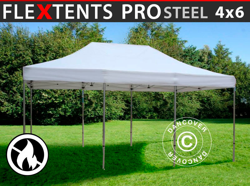 Flext. Pro Steel 4x6m White Top+Frame B1 YU+GL