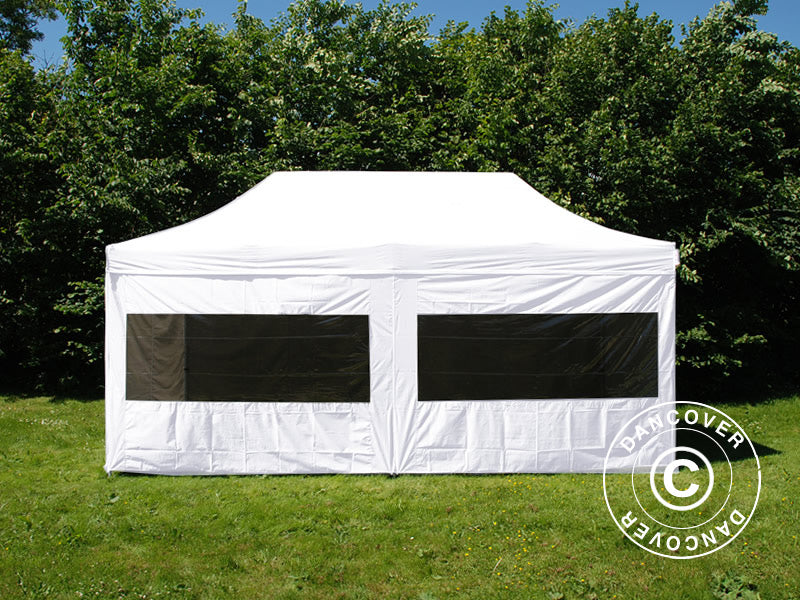 Quick-up telt FleXtents PRO Steel 3x6m Hvit, inkl. 6 sider
