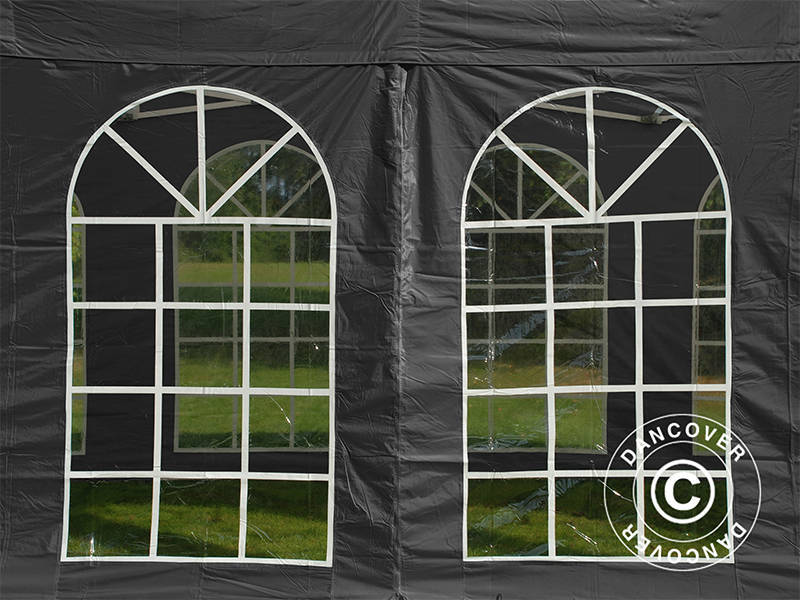 Quick-up telt FleXtents Steel 3x6m Svart, inkl. 4 sider