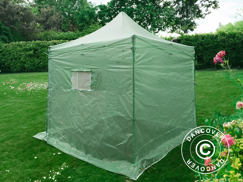 FleX drivhus 3x3m, PE, Transparent/Grønn