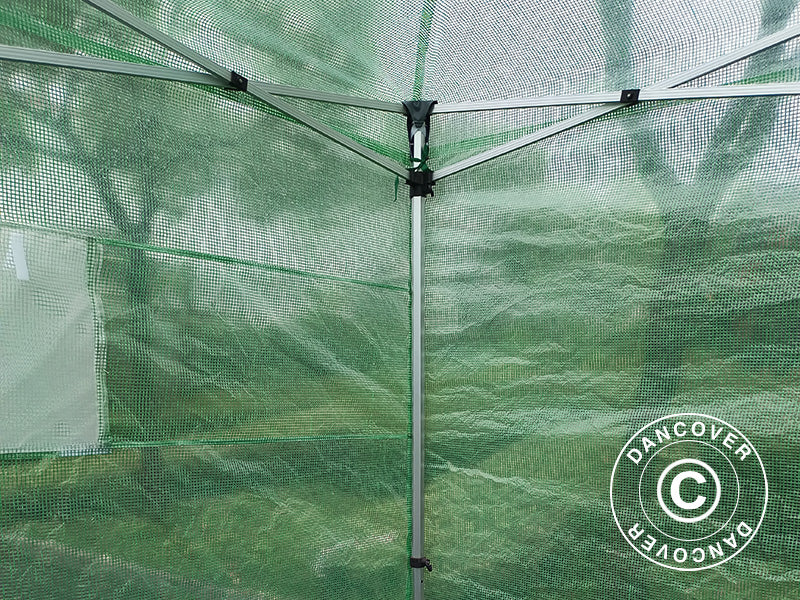 FleX drivhus 3x3m, PE, Transparent/Grønn