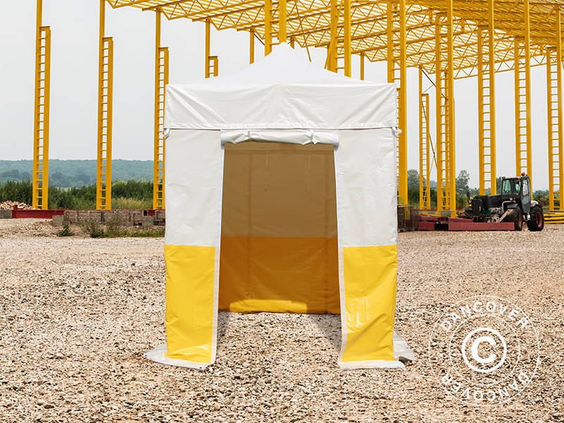 Quick-up telt FleXtents® PRO 2x2m, PVC, arbeidstelt, flammehemmende, inkl. 4 sidevegger
