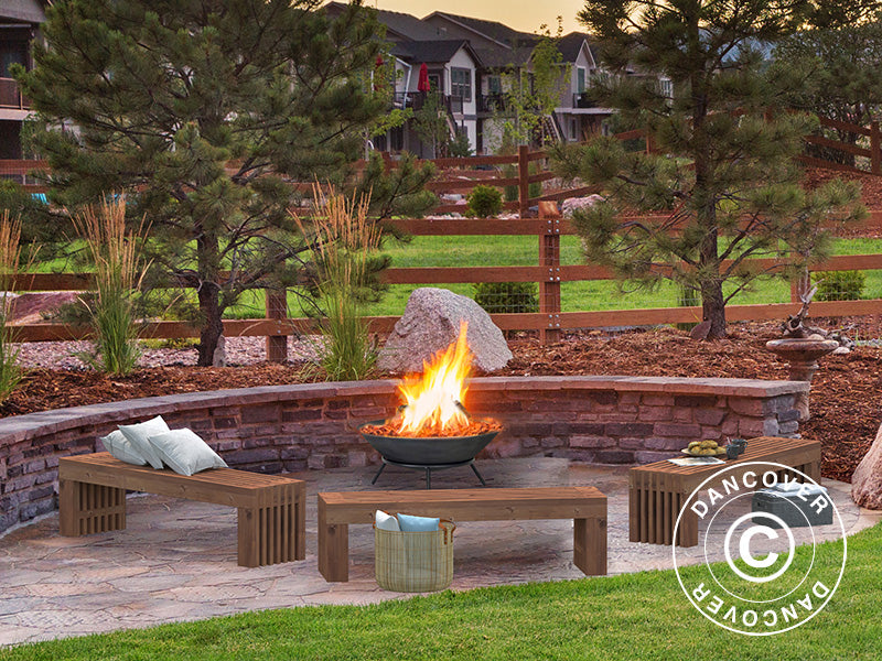 Benk av tre, 1,6x0,42x0,45m, Brun