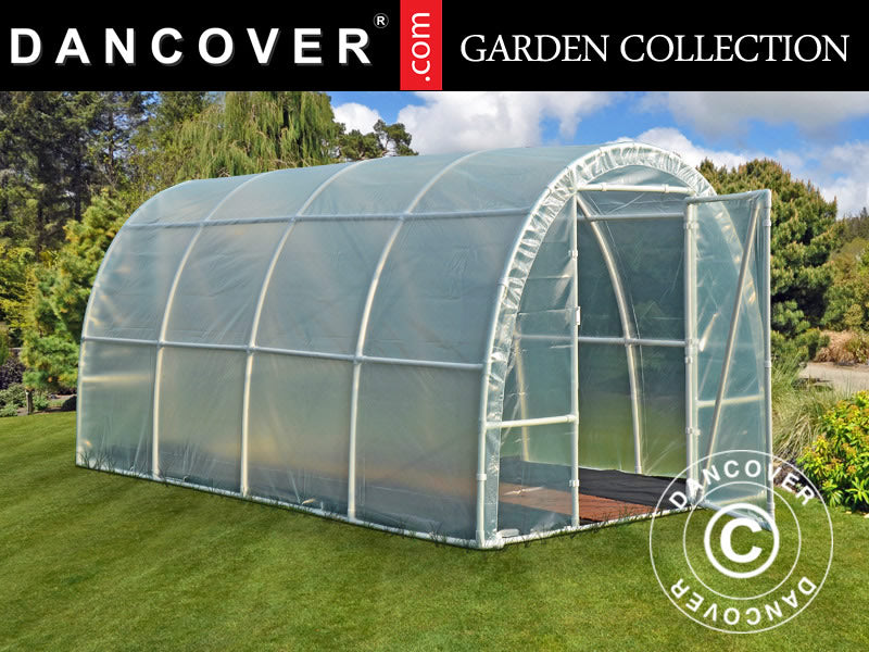Polytunnel Drivhus 130, 2,2x4x1,9m, 8,8m², Transparent