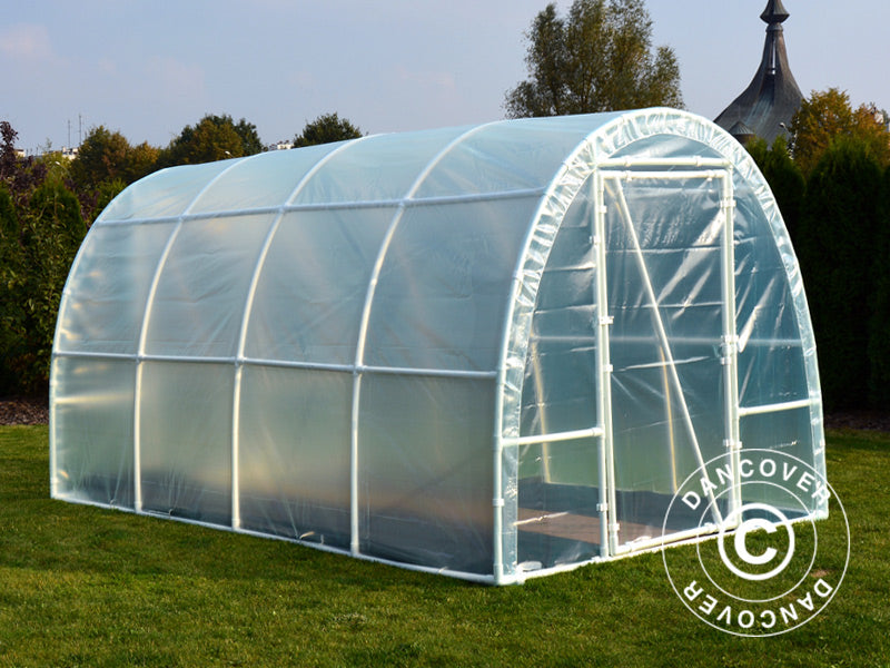 Polytunnel Drivhus 130, 2,2x3x1,9m, 6,6m², Transparent