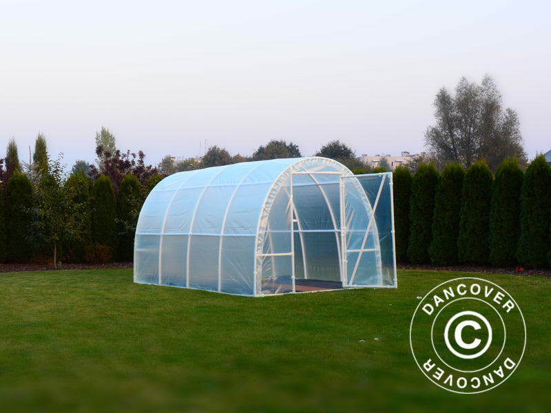 Polytunnel Drivhus 130, 2,2x3x1,9m, 6,6m², Transparent