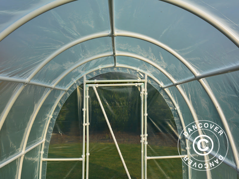 Polytunnel Drivhus 130, 2,2x3x1,9m, 6,6m², Transparent