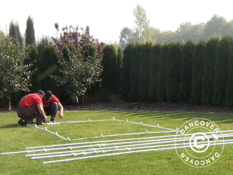 Polytunnel Drivhus 130, 2,2x3x1,9m, 6,6m², Transparent