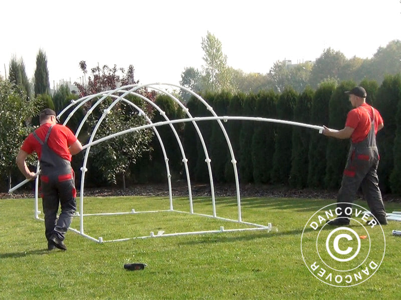 Polytunnel Drivhus 130, 2,2x3x1,9m, 6,6m², Transparent