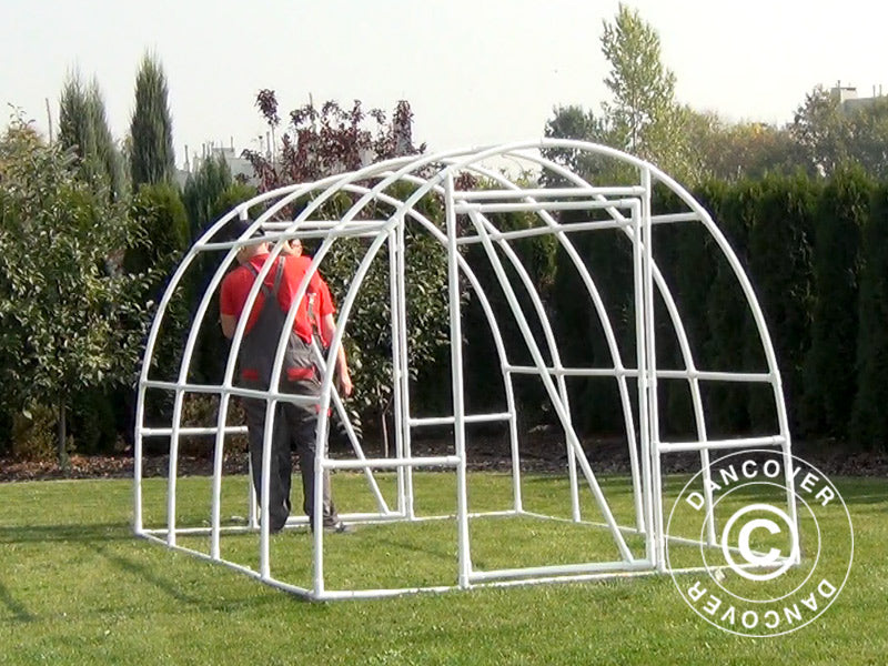 Polytunnel Drivhus 130, 2,2x3x1,9m, 6,6m², Transparent