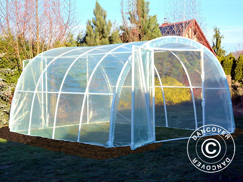 Polytunnel Drivhus 130, 3x4x2,1m, 12m&sup2;, Transparent