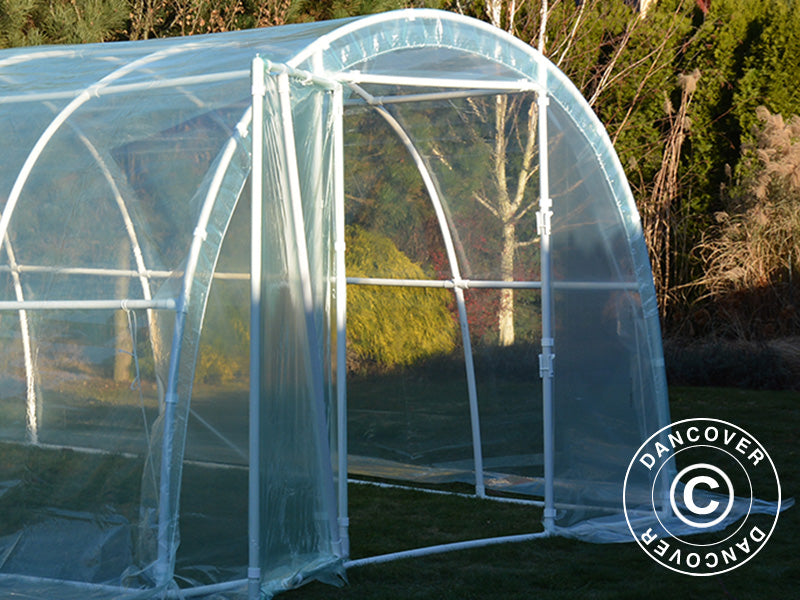 Polytunnel Drivhus 130, 3x4x2,1m, 12m&sup2;, Transparent
