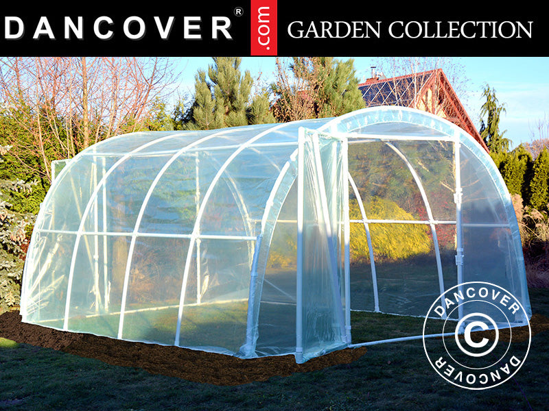 Polytunnel Drivhus 130, 3x4x2,1m, 12m&sup2;, Transparent