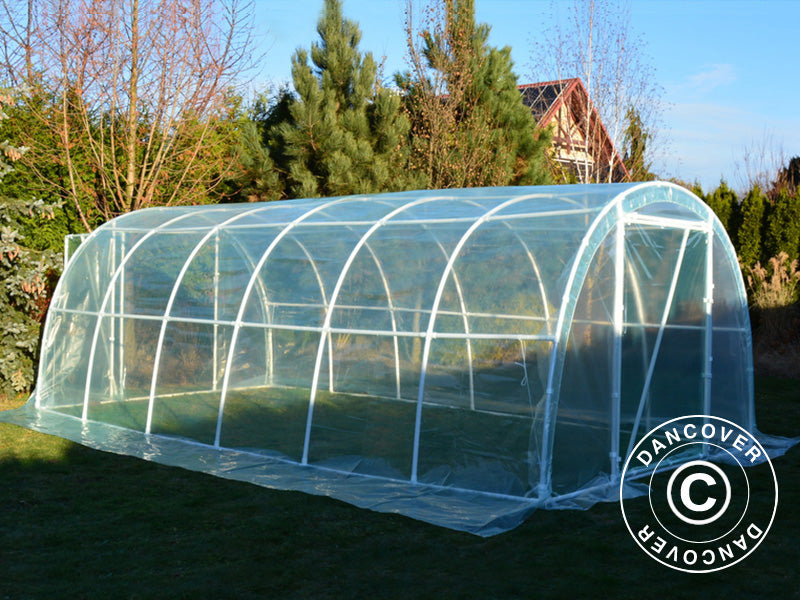 Polytunnel Drivhus 130, 3x6x2,1m, 18m², Transparent