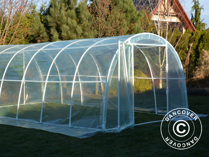 Polytunnel Drivhus 130, 3x6x2,1m, 18m², Transparent