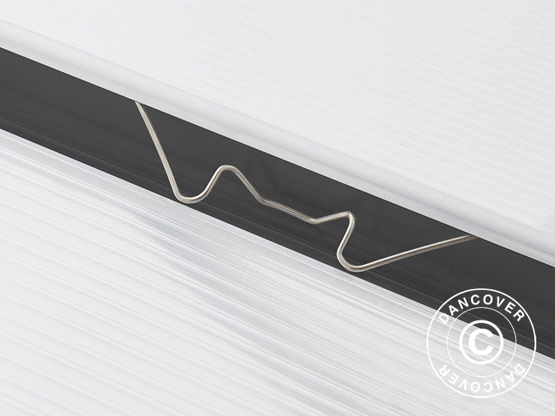 Drivhus Polykarbonat 4,75m², 1,9x2,5x2,05m med base, Svart