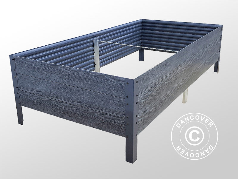 Høybed, 0,75x1,5x0,3m, Grå BARE 4 STK. IGJEN