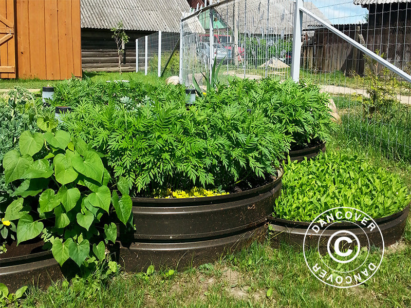 Rundt høybed, Ø0,5x0,1m, Brun