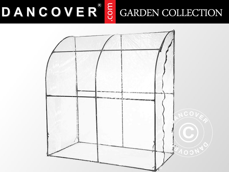 Veggdrivhus 1x2x2,15m, Transparent