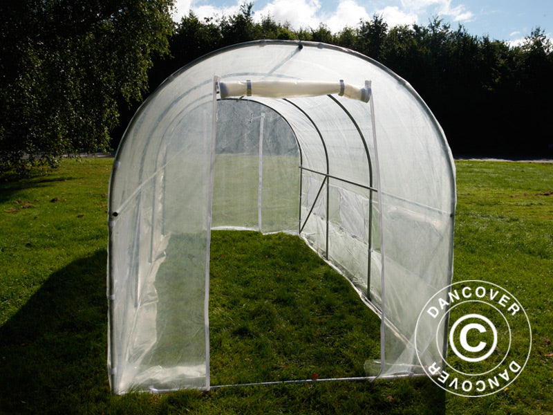 Polytunnel Drivhus 2x4,5x2m, 9m², Transparent