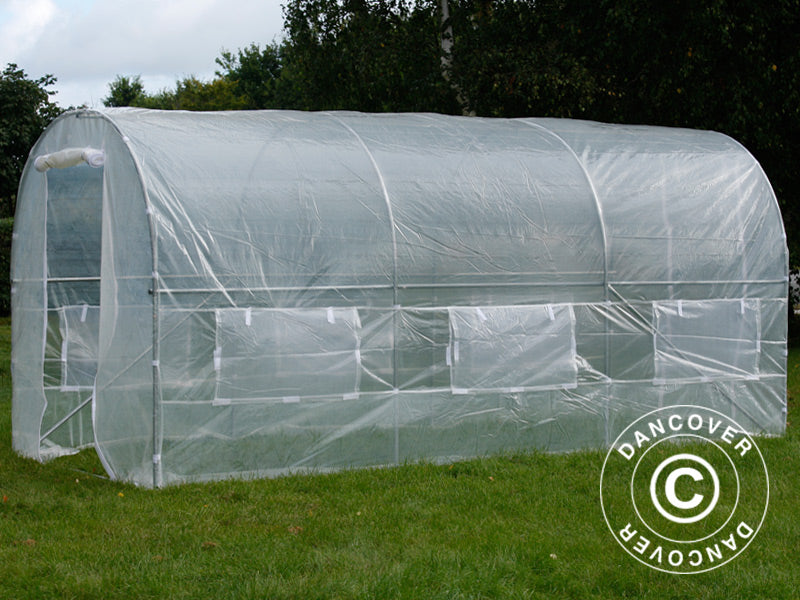 Polytunnel Drivhus 2x4,5x2m, 9m², Transparent